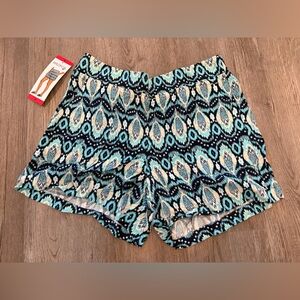 Wildfox Teal and Black Patterned Shorts